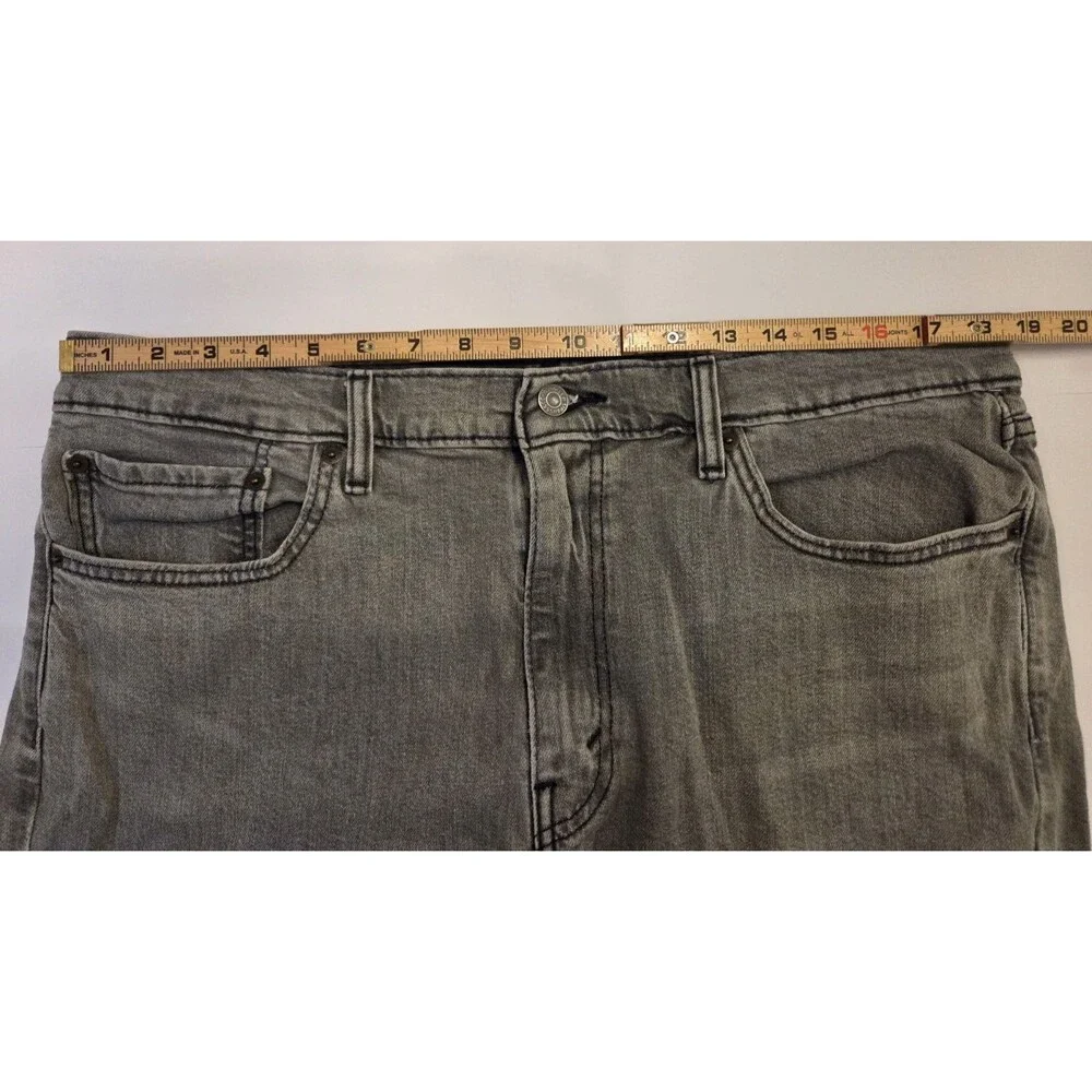 Levi’s 514 Straight Leg Jeans Mens 38x32 Gray Wash Mid Rise Classic Fit Denim